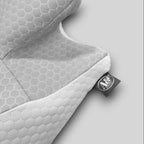 Cuscino ergonomico PM relax Memory Abbraccio in memory foam grigio con texture esagonale e fodera in poliestere