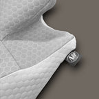 Cuscino ergonomico PM relax Memory Abbraccio in memory foam grigio con texture esagonale e fodera in poliestere