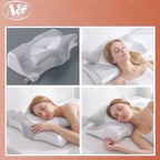 Cuscino ergonomico PM relax Memory Abbraccio in memory foam grigio con forma a farfalla per supporto collo e spalle